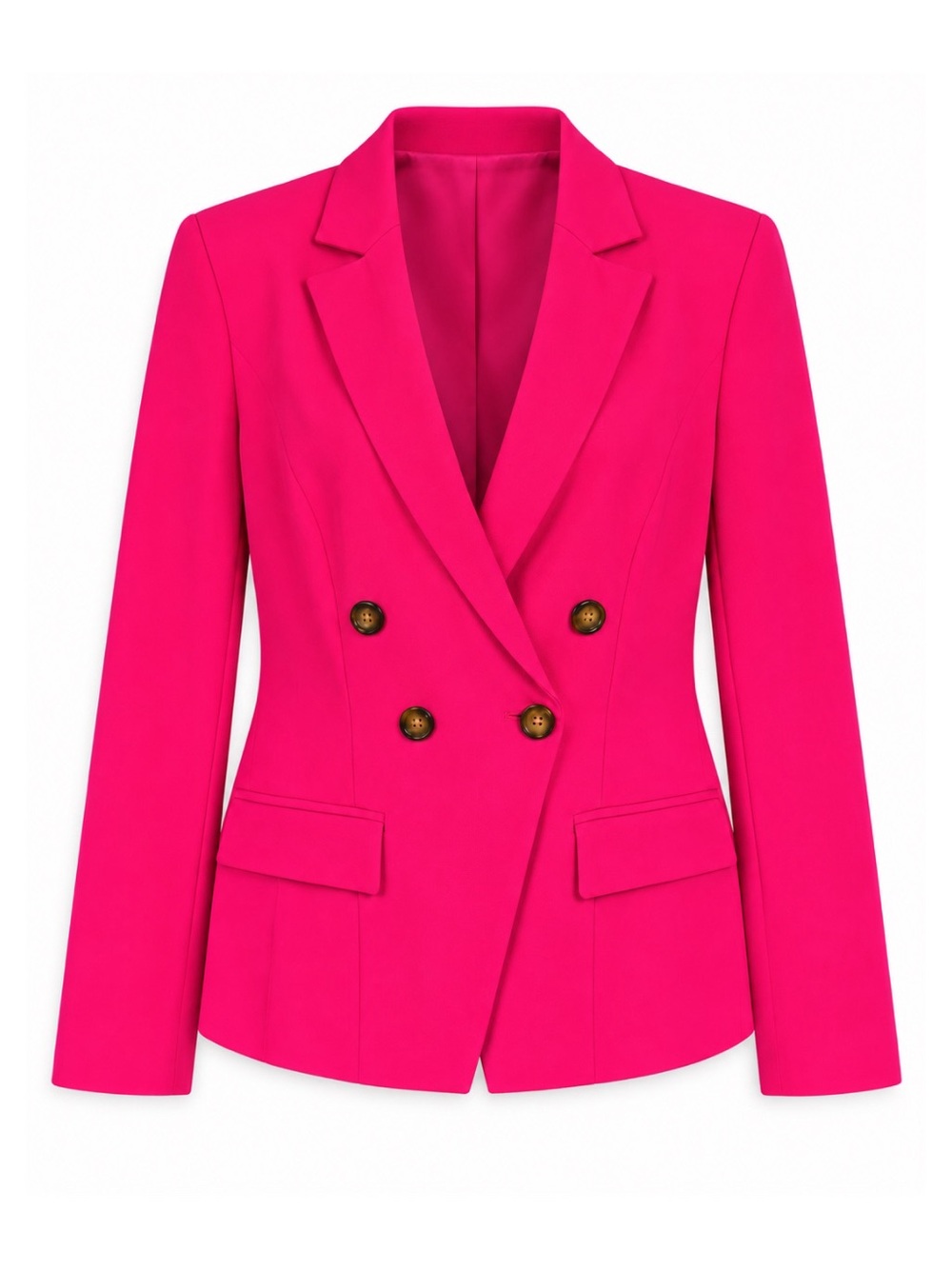 NWT Bar III Hot Pink Double-Breasted Blazer Womens Size M NEW